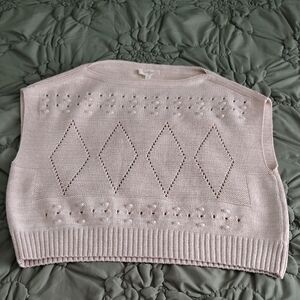 Jessica Simpson Cream Diamond Knit Sweater